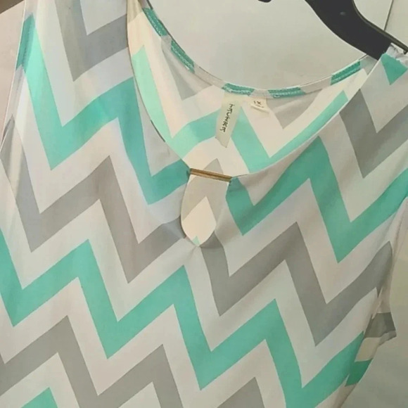 Women's Dress Gray White Mint Size 1X - Picture 1 of 3